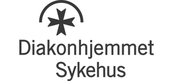 Diakonhjemmet sykehus gråskala logo