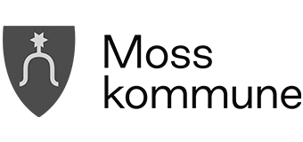 Moss kommune gråskala logo